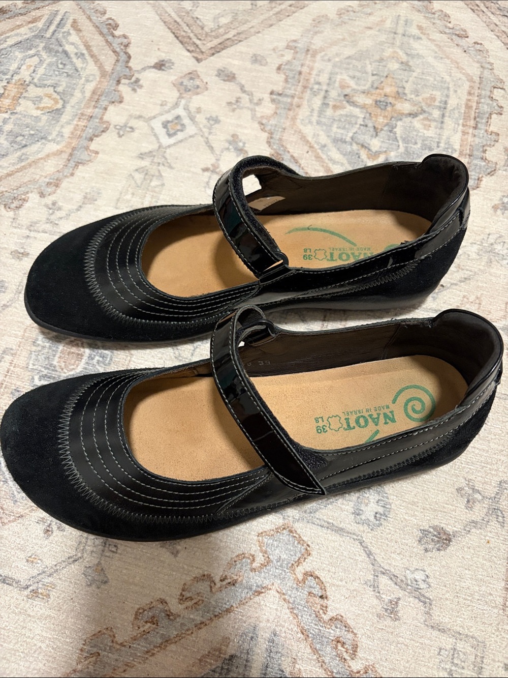 Naot Kieri Black Mary Jane Flats with Strap 39 women’s 8